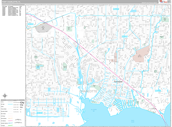 Port Charlotte Wall Map